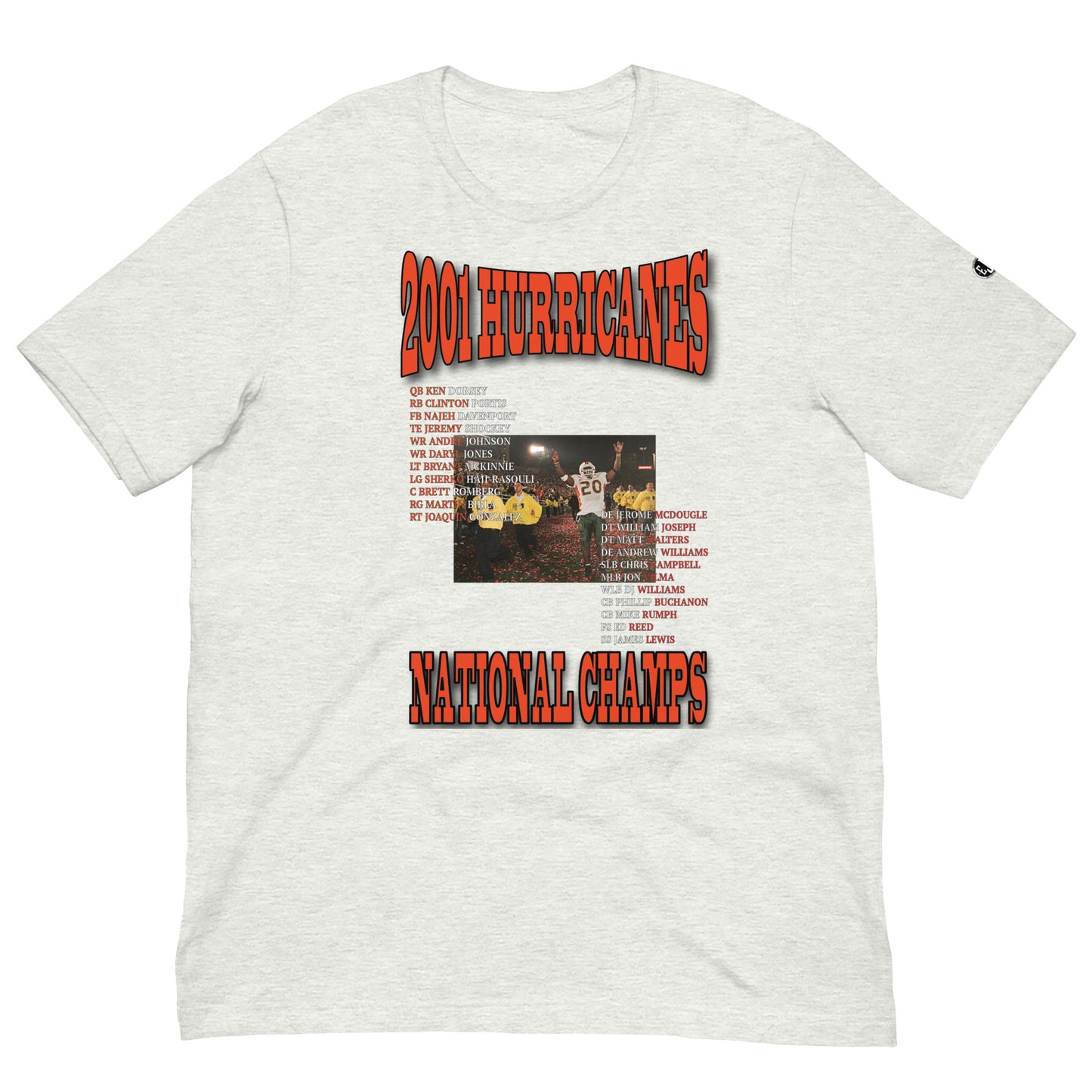 Miami Hurricanes 2001 National Champs T-Shirt