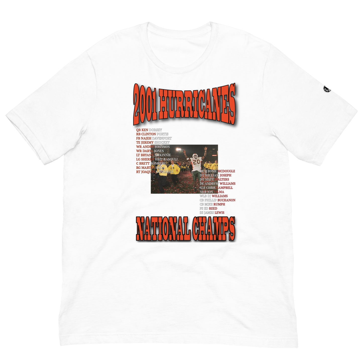 Miami Hurricanes 2001 National Champs T-Shirt